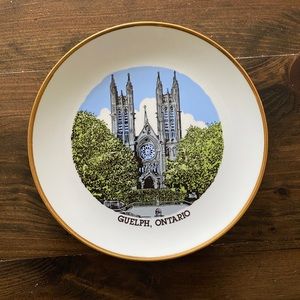 Collector plate Guelph Ontario gold trim Cathedral